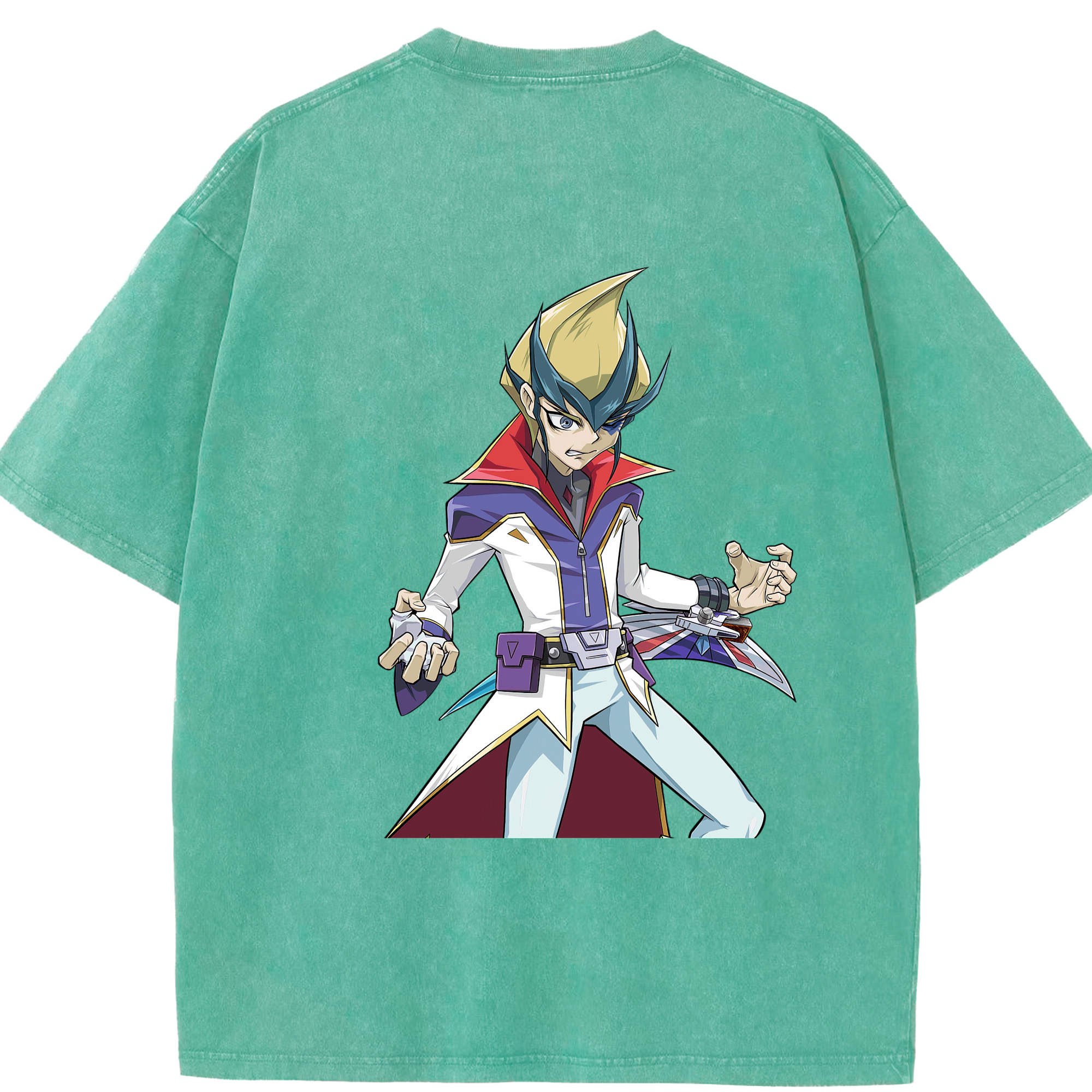 （画像用） 遊☆戯☆王 Yu-Gi-Oh! 綿100% ヴィンテージ風 半袖Tシャツ（背面プリント）